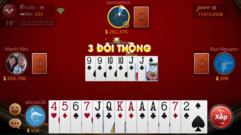 tiến lên miền nam có thối 2 không